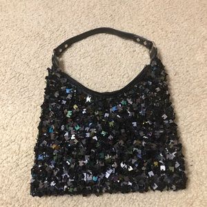 Black sequin small purse